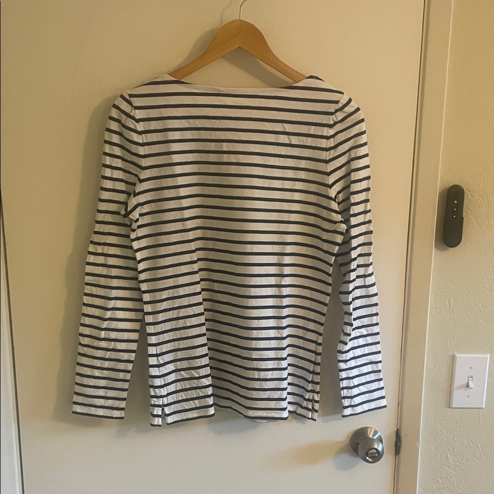 Boden Ella Long Sleeve Breton Ivory/Navy Stripe - Picture 5 of 5